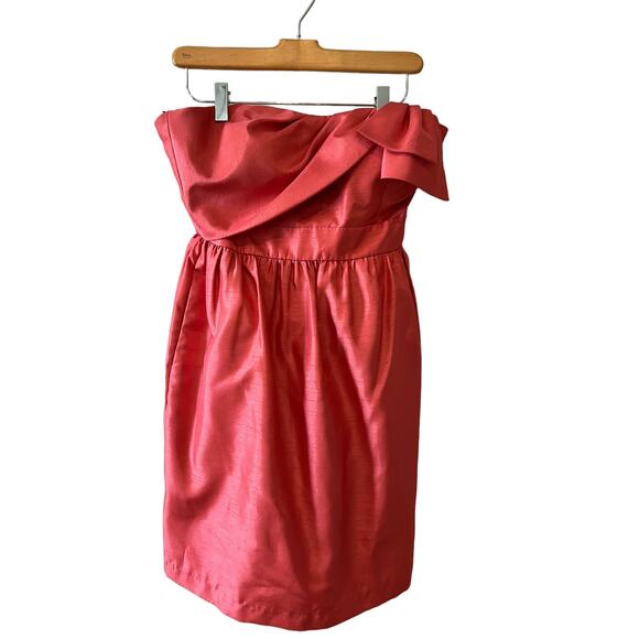 Jenny Yoo BHLDN Anthro Cocktail Strapless Mini Dress Apricot - Picture 1 of 10